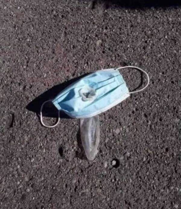 condom in face mask funny picture